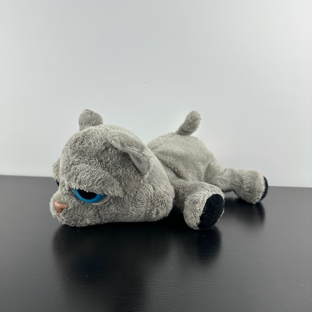 Russ Rare Lil Peepers Magic Cat 9” Big Blue Eyes Gray Tabby Plush Stuffed Kitty